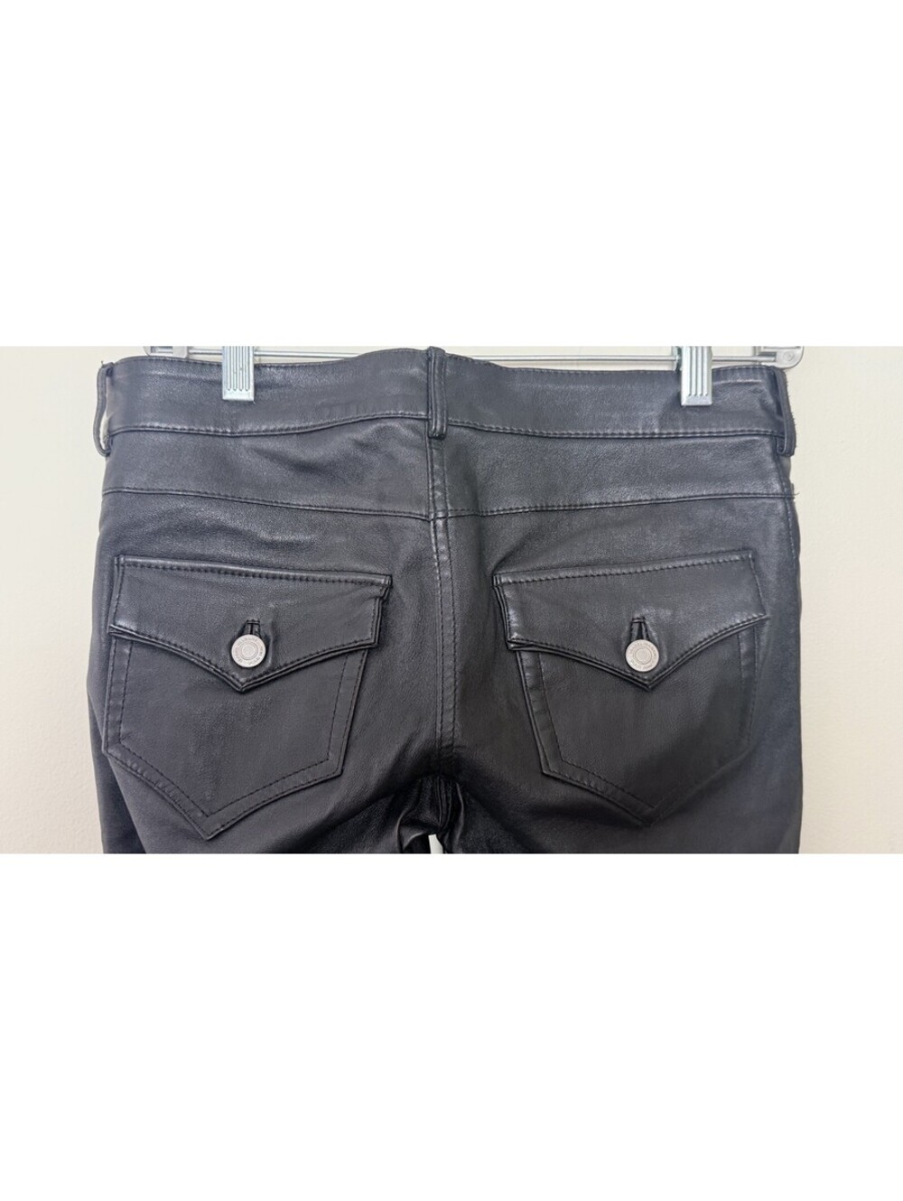 ISABEL MARANT FOR H&M NAPA LEATHER LACE UP CORSET MOTO CROPPED PANT~ 4 - Picture 9 of 14